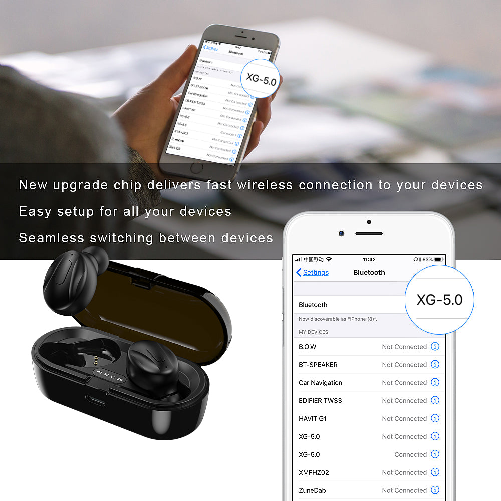 XG13 TWS Bluetooth 5.0 Sport Stereo Wireless Earphone Mini Earbuds Music Calling Headset XG13 TWS Bluetooth 5.0 Sport Stereo Wireless Earphone Mini Earbuds Music Calling Headset